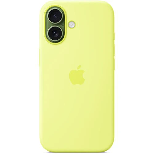 Capa Silicone Apple com MagSafe para iPhone 17 - Amarelo Néon - Image 3