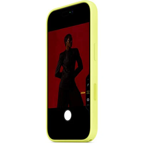 Capa Silicone Apple com MagSafe para iPhone 17 Pro - Amarelo Néon - Image 4