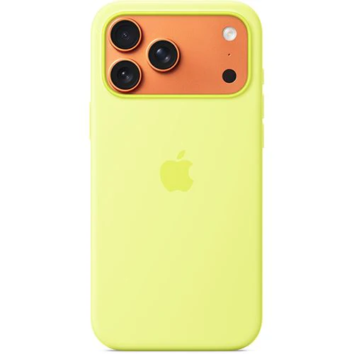 Capa Silicone Apple com MagSafe para iPhone 17 Pro Max - Amarelo Néon - Image 2