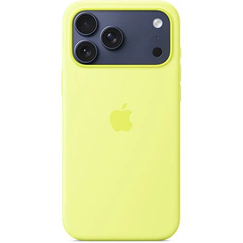 Capa Silicone Apple com MagSafe para iPhone 17 Pro Max - Amarelo Néon - Image 3