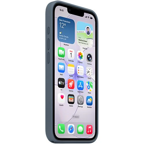 Capa Silicone Apple com MagSafe para iPhone 17e - Azul  Âncora - Image 4