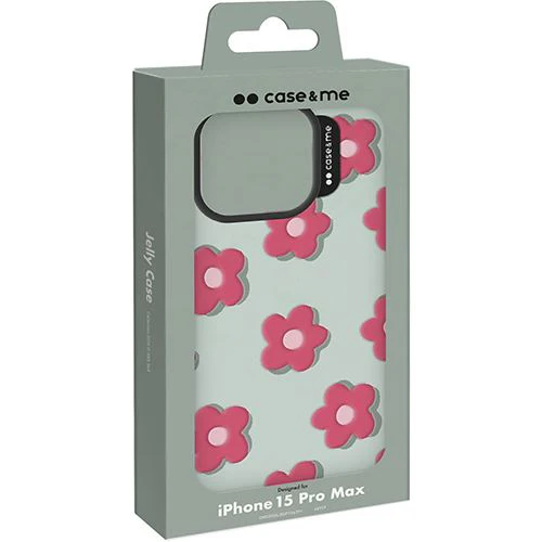 Capa Silicone Case And Me Jelly - Verde / Flores 3D - Image 6
