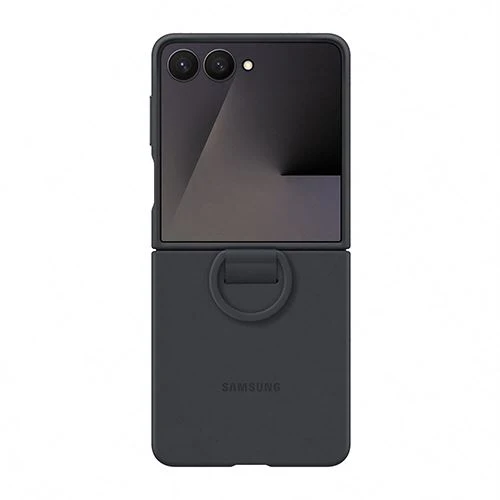Capa Silicone com Anel Samsung para Z Flip7 - Preto - Image 2