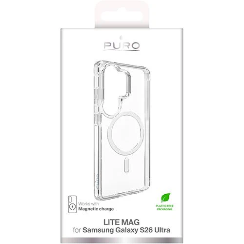 Capa Silicone com MagSafe Puro Lite Mag para Samsung Galaxy S26 Ultra - Transparente - Image 2