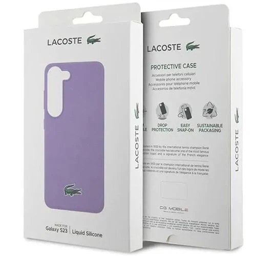 Capa Silicone Lacoste para Samsung Galaxy S23 - Lavanda - Image 4