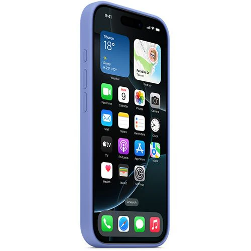 Capa Silicone MagSafe Apple para iPhone 16 Pro - Azul Violeta - Image 3