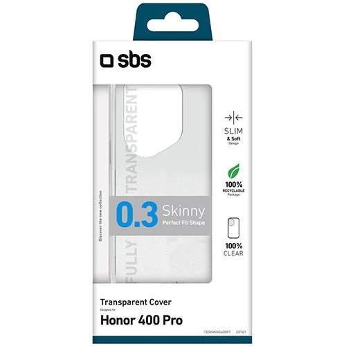Capa Silicone SBS Skinny 0.3 para Honor 400  - Transparente - Image 2