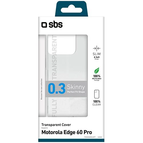 Capa Silicone SBS Skinny 0.3 para Motorola Edge 60 Pro - Transparente - Image 2