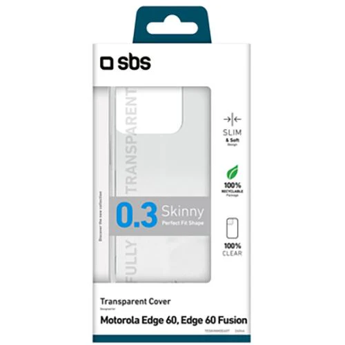 Capa Silicone SBS Skinny 0.3 para Motorola Edge 60  Transparente - Image 2