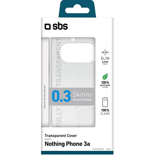 Capa Silicone SBS Skinny 0.3 para Nothing Phone 3a - Transparente - Image 2
