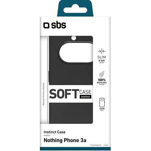 Capa Silicone SBS Soft Instinct para Nothing Phone 3a - Preta - Image 2