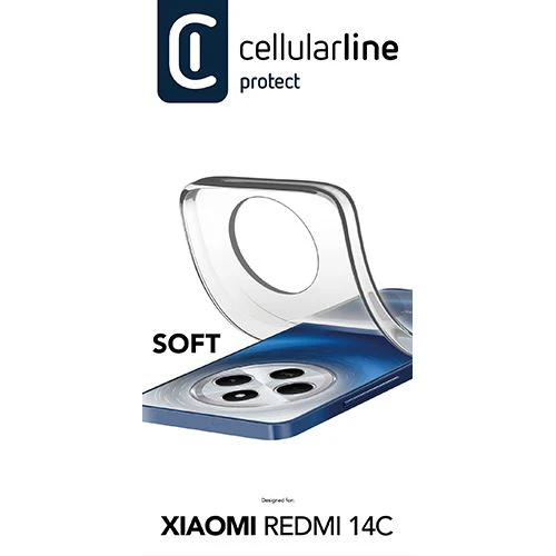 Capa Soft Cellular Line Protect para Xiaomi RedMi 14C - Transparente - Image 3