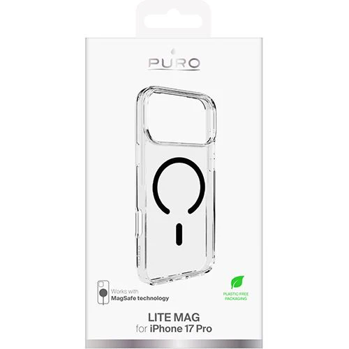 Capa TPU com MagSafe Puro Lite Mag para iPhone 17 Pro - Transparente / Preto - Image 2