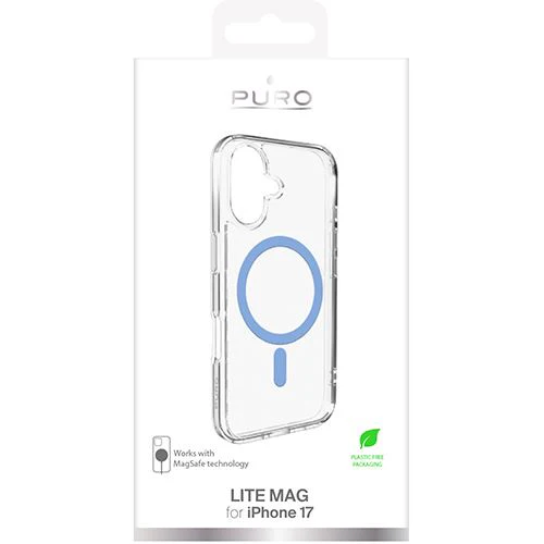 Capa TPU com MagSafe Puro Lite Mag para iPhone 17 - Transparente / Azul - Image 2