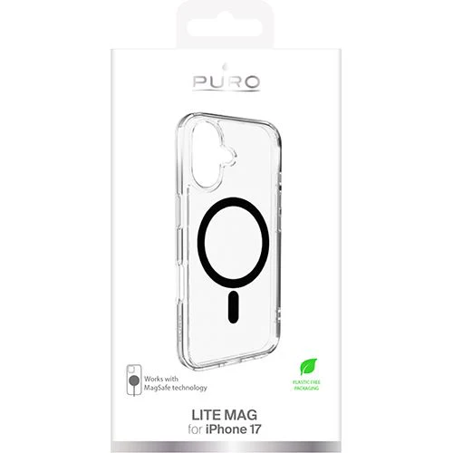 Capa TPU com MagSafe Puro Lite Mag para iPhone 17 - Transparente / Preto - Image 2