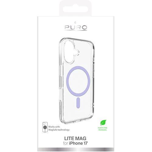Capa TPU com MagSafe Puro Lite Mag para iPhone 17 - Transparente / Rosa - Image 2