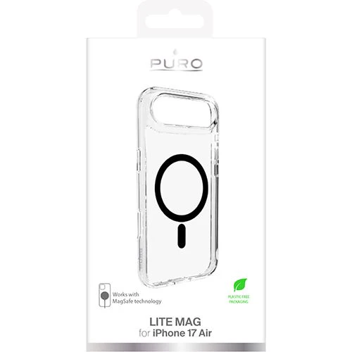 Capa TPU com MagSafe Puro Lite Mag para iPhone Air - Transparente / Preto - Image 2