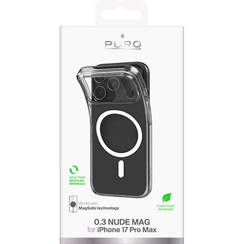 Capa TPU Puro Mag 0.3 para iPhone 17 Pro Max - Transparente - Image 2