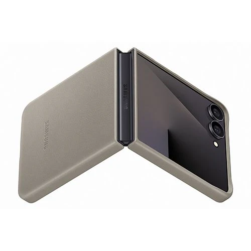 Capa Vegana Samsung para Z Flip7 - Cinza - Image 3