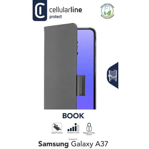 Capa Wallet Cellularline Protect Book para Samsung Galaxy A37 - Preto - Image 6