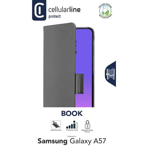 Capa Wallet Cellularline Protect Book para Samsung Galaxy A57 - Preto - Image 6