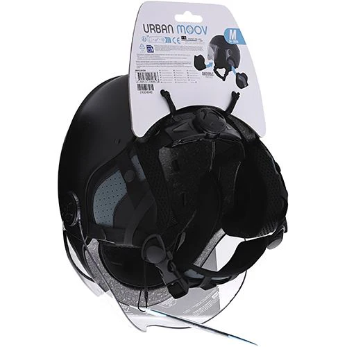 Capacete com Viseira e Protetores auriculares removíveis - Tamanho L - Preto - Image 3