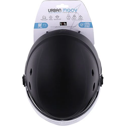 Capacete com Viseira e Protetores auriculares removíveis - Tamanho M - Preto - Image 2
