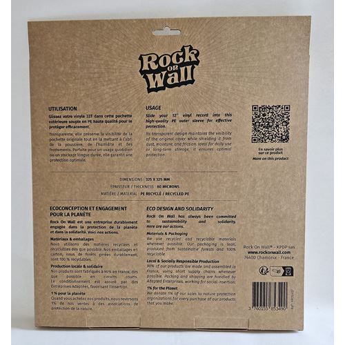 Capas Exteriores para Discos de Vinil 12" Rock on Wall - 100 Sleeves - Image 10