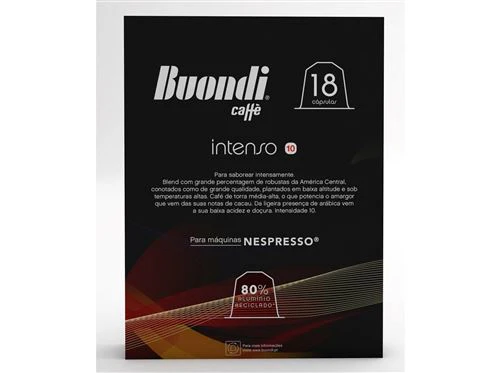 Cápsulas Café Buondi Intenso Máquinas Nespresso | 18 Cápsulas | Intensidade 10 - Image 2