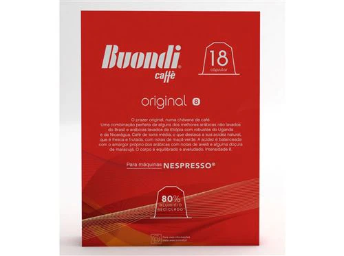 Cápsulas Café Buondi Original Máquinas Nespresso | 18 Cápsulas | Intensidade 8 - Image 2