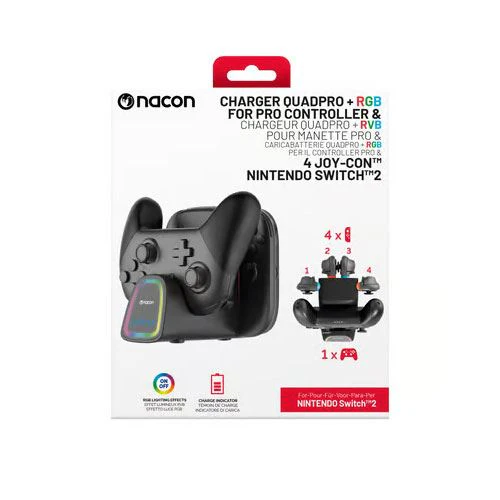 Carregador 4 em 1 Nacon para Nintendo Switch 2 - Preto - Image 4