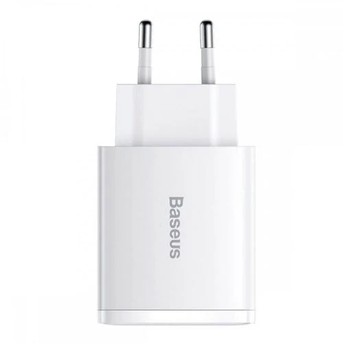 Carregador Baseus USB / USB- C com Carregamento Rápido 30W - Branco - Image 3