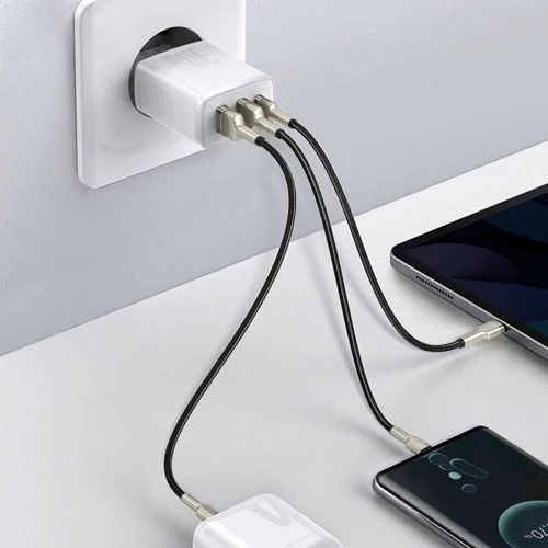 Carregador Baseus USB / USB- C com Carregamento Rápido 30W - Branco - Image 5