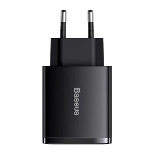 Carregador Baseus USB / USB- C com Carregamento Rápido 30W - Preto - Image 3