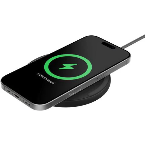 Carregador BoostCharge Qi Wireless Charging Pad 15W + Adaptador de Corrente - Preto - Image 3