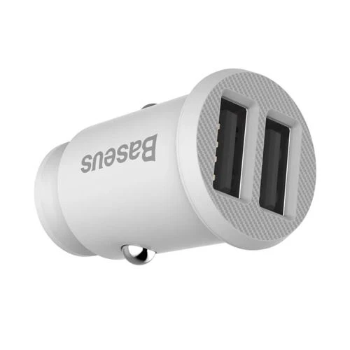 Carregador de Isqueiro Baseus 2x USB - Branco - Image 4