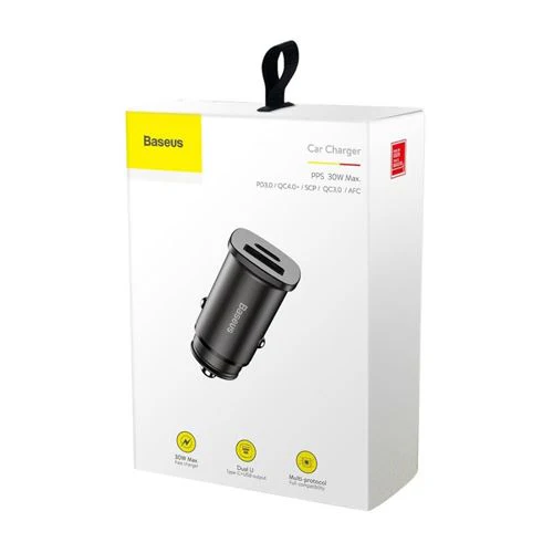 Carregador de Isqueiro Baseus USB+USB-C - Preto - Image 4