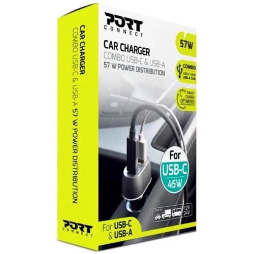 Carregador de Isqueiro Port USB-A / USB-C 57W Cinzento - Image 5