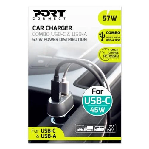 Carregador de Isqueiro Port USB-A / USB-C 57W Cinzento - Image 6