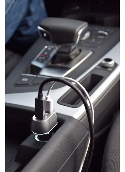 Carregador de Isqueiro Port USB-A / USB-C 57W Cinzento - Image 7