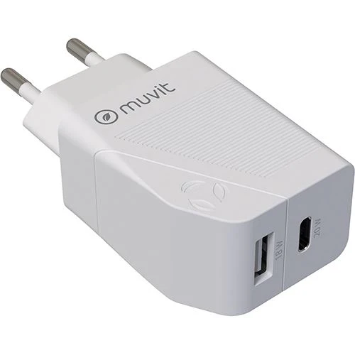 Carregador de Parede Muvit USB 18W + PD Tipo C 20W - Branco - Image 4