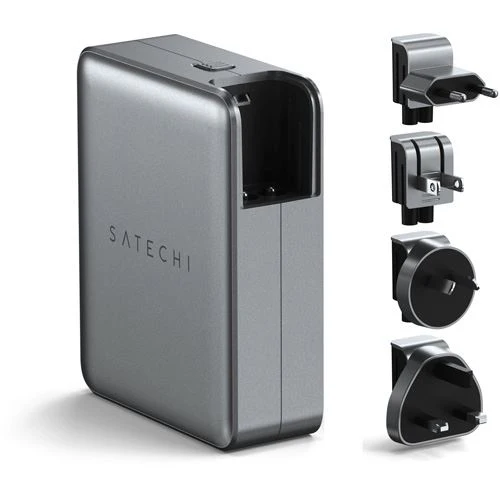 Carregador de Viagem Satechi Travel ST-W145GTM USB-C 4 Portas GaN 145W