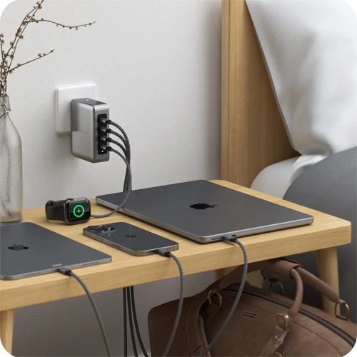 Carregador de Viagem Satechi Travel ST-W145GTM USB-C 4 Portas GaN 145W - Image 8