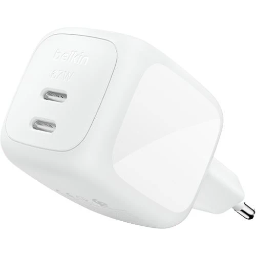 Carregador GaN 2x USB-C Belkin Boost Charge Pro 67W + Cabo USB-C - Branco - Image 3