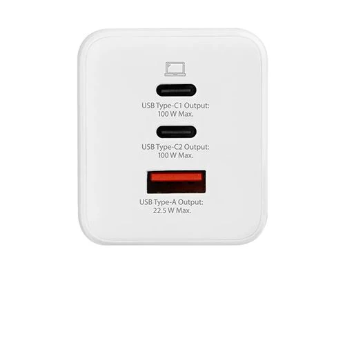 Carregador GaN Skross® USB + 2x USB-C 100W - Branco - Image 2