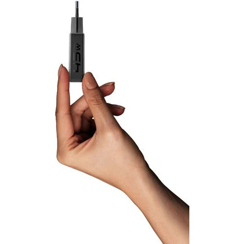 Carregador GaN+ USB+USB-C Cellularline Slim 65W - Preto - Image 3