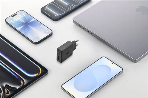 Carregador GaN+ USB+USB-C Cellularline Slim 65W - Preto - Image 4