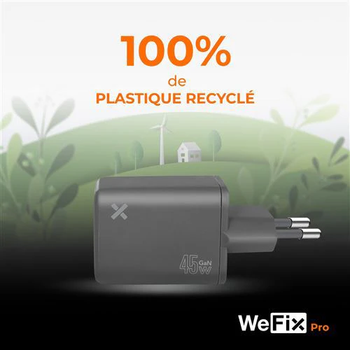 Carregador GaN USB+USB-C WeFix Pro - Cinzento - Image 6