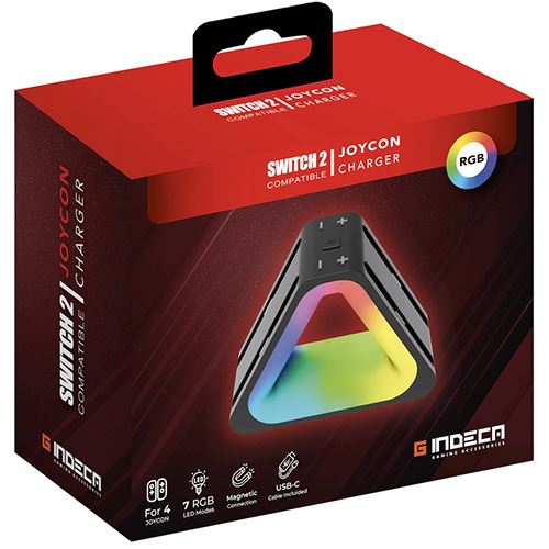 Carregador Indeca para Joy-Con 2 (Nintendo Switch 2) - Preto / RGB - Image 3