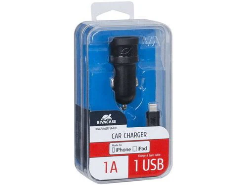 Carregador Isqueiro Rivacase 5 W + Cabo Lightning Preto (VA4215BD2) - Image 3